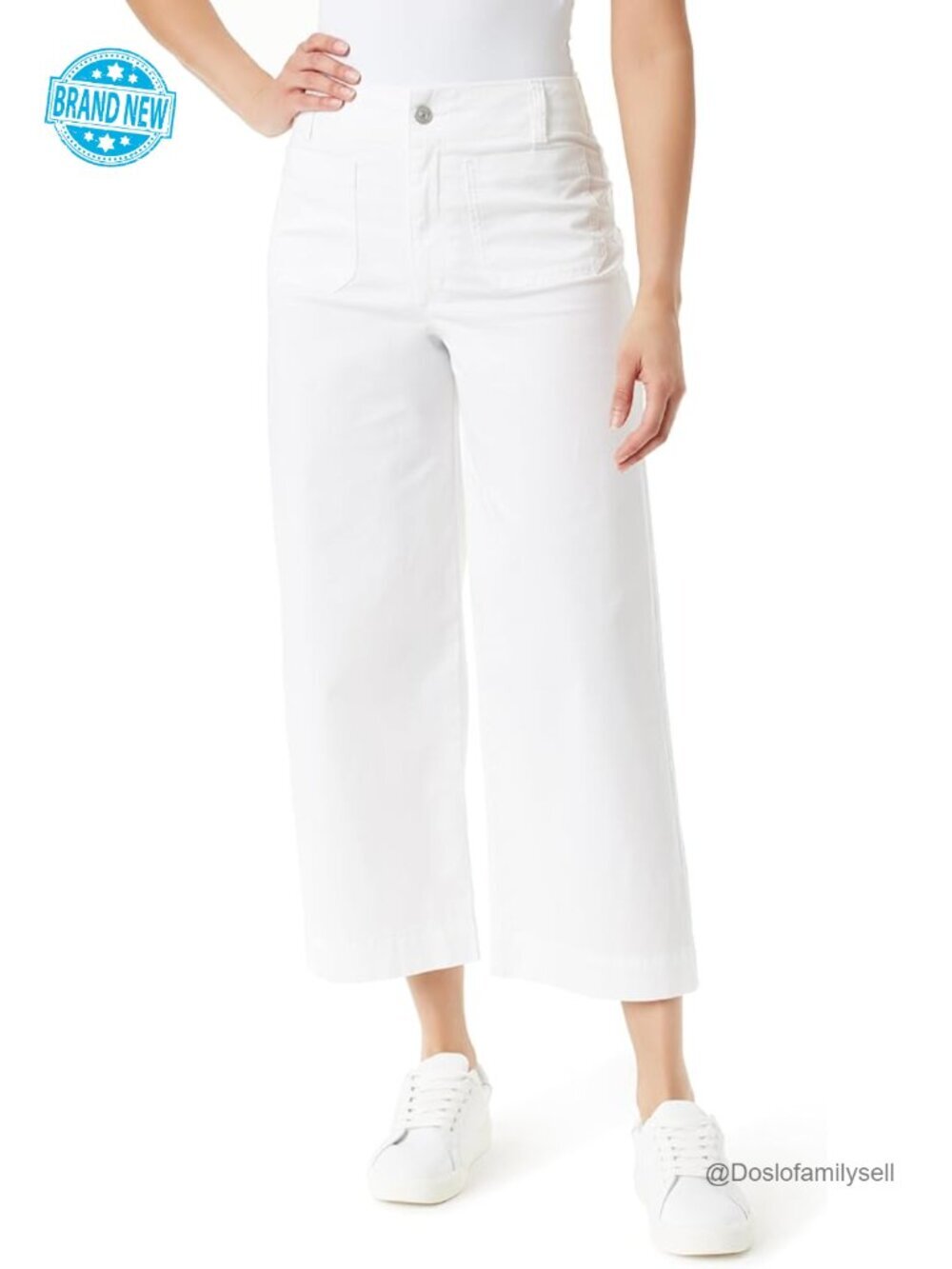 High Rise Wide Leg Crop Pant with Tummy Control